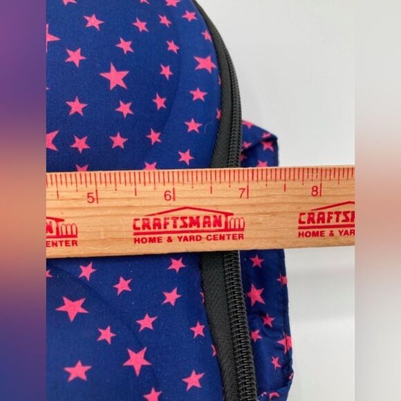 Women’s Bra Travel Case Blue Pink Stars by Jockey Zippered & Handle - Picture 6 of 9